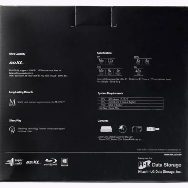 Grabadora DVD/Blu-Ray LG BH16 Super Multi BDXL 16x