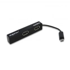 HUB 4 puertos USB 2.0 Tablet Negro approx! APPHM4B