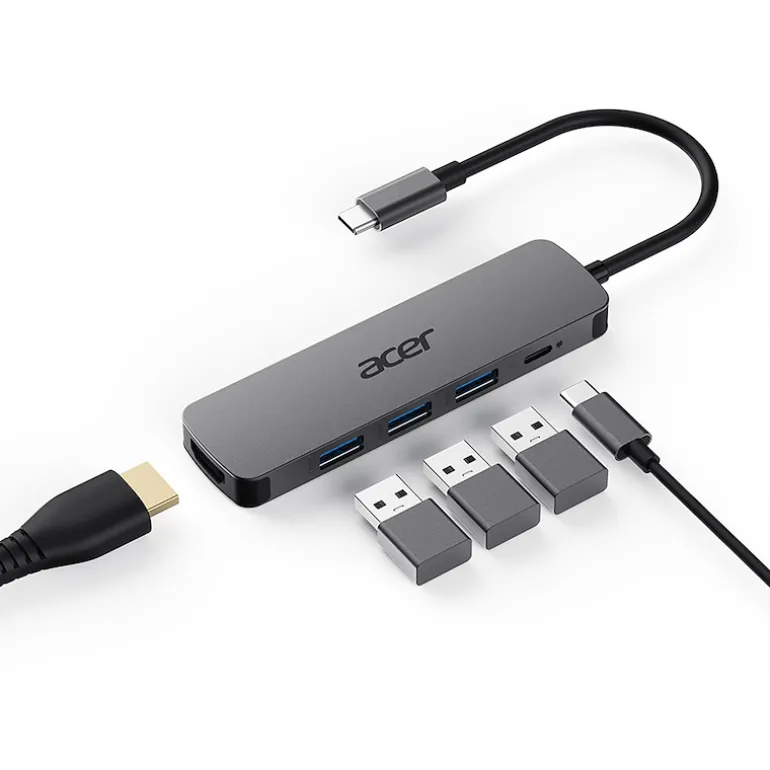 Hub Acer 5 En 1 Type-C Dongle Plata
