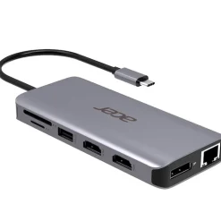 Hub Acer 12 En 1 Type-C Multipuerto Plata
