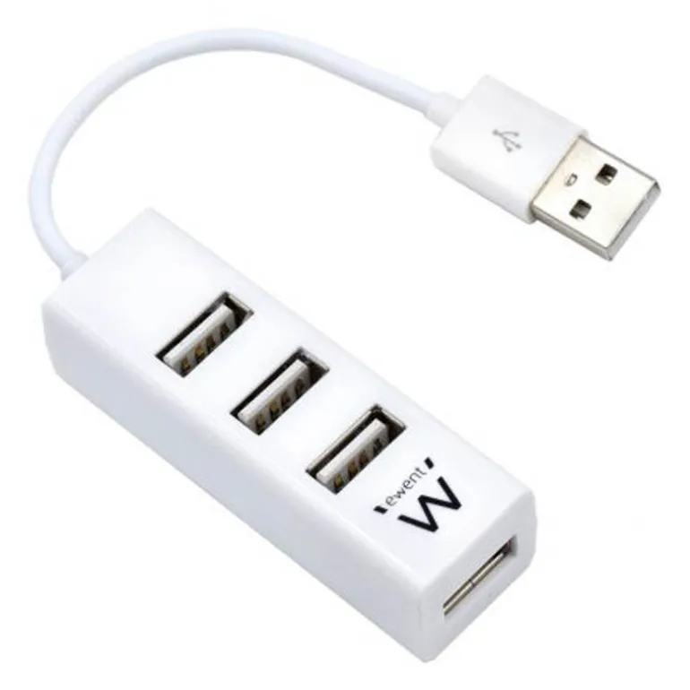 Hub Ewent Mini-Hub USB 2.0 a USB-A 4 Puertos