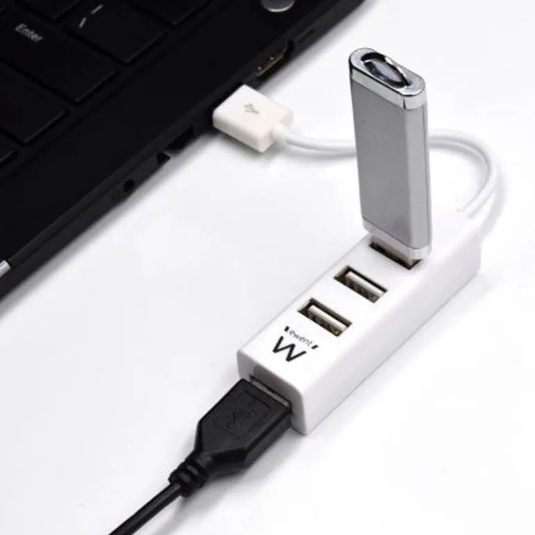 Hub Ewent Mini-Hub USB 2.0 a USB-A 4 Puertos
