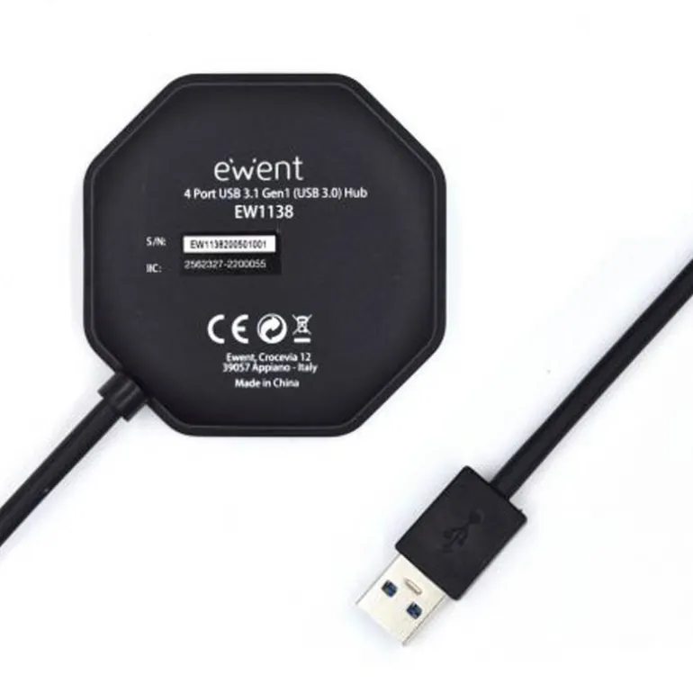 Hub Ewent USB 3.2 a USB A 4 Puertos