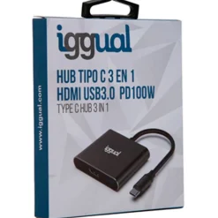 Hub iggual Tipo C 3 En 1 HDMI USB3.0 PD100W