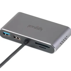 Hub iggual Tipo C 8 En 1 2xHDMI 2xUSB 2xSD RJ45 PD100W