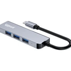 Hub iggual USB 3.0 Tipo C x 4 Puertos USB-A 3.0