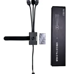 Hub Lian Li Conector Interno USB 2.0 Macho A 3 Hembra Negro