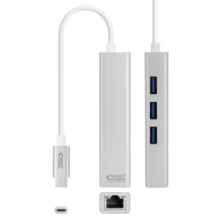 Hub Nano Cable 10.03.0404 USB 3.0 RJ45 a USB-C