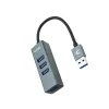 Hub Nanocable USB 3.0 4 En 1 Gris