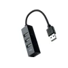 Hub Nanocable USB 2.0 4 En 1 Negro