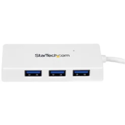 Hub StarTech ST4300MINU3W USB 3.0 Super Speed 4 Puertos Blanco