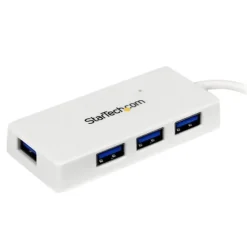Hub StarTech ST4300MINU3W USB 3.0 Super Speed 4 Puertos Blanco