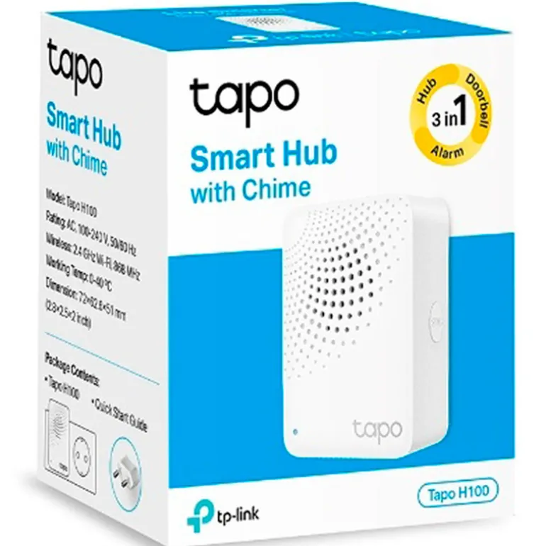 Hub TP-Link Tapo H100 Inteligente 2.4GHz Mini Con Alarma Integrada