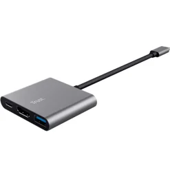 Hub Trust Dalyx 3 En 1 USB-C Plata