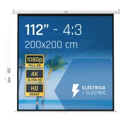 Iggual Mural Eléctrica 200x200 cm - Pantalla