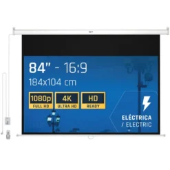 Iggual PSIPS184 Eléctrica Panorámica 184x104cm Control Remoto - Pantalla de Proyección