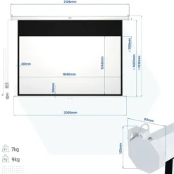 Iggual PSIPS184 Eléctrica Panorámica 184x104cm Control Remoto - Pantalla de Proyección