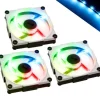 In Win Aurora RGB LED Triple Pack Negro / Blanco - Ventilador 12 cm