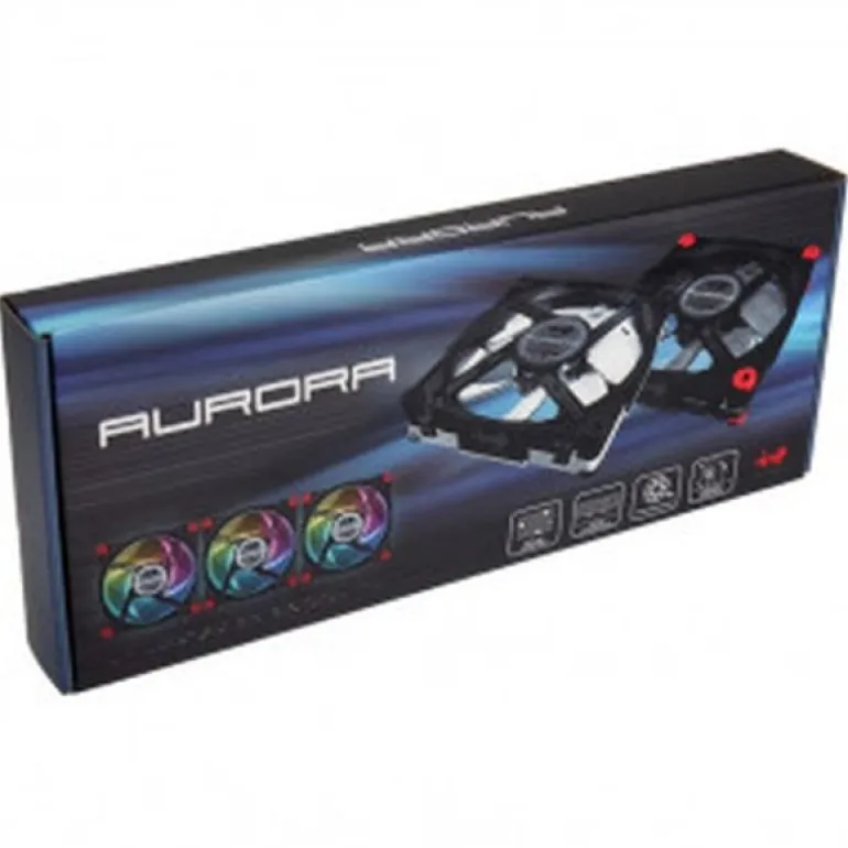 In Win Aurora RGB LED Triple Pack Negro / Blanco - Ventilador 12 cm
