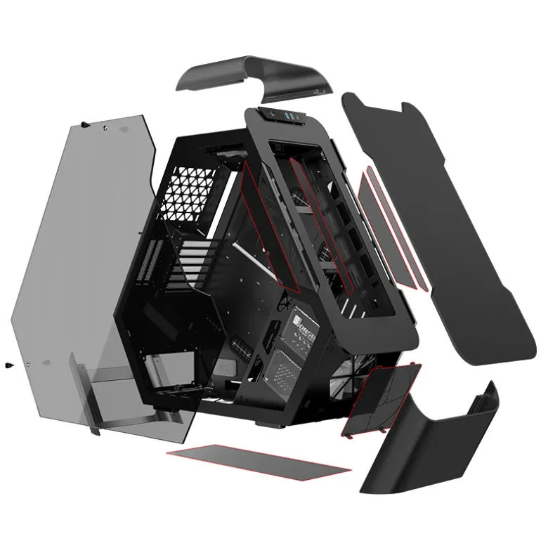 Jonsbo TR03-A Black Cristal Templado - Caja/Torre