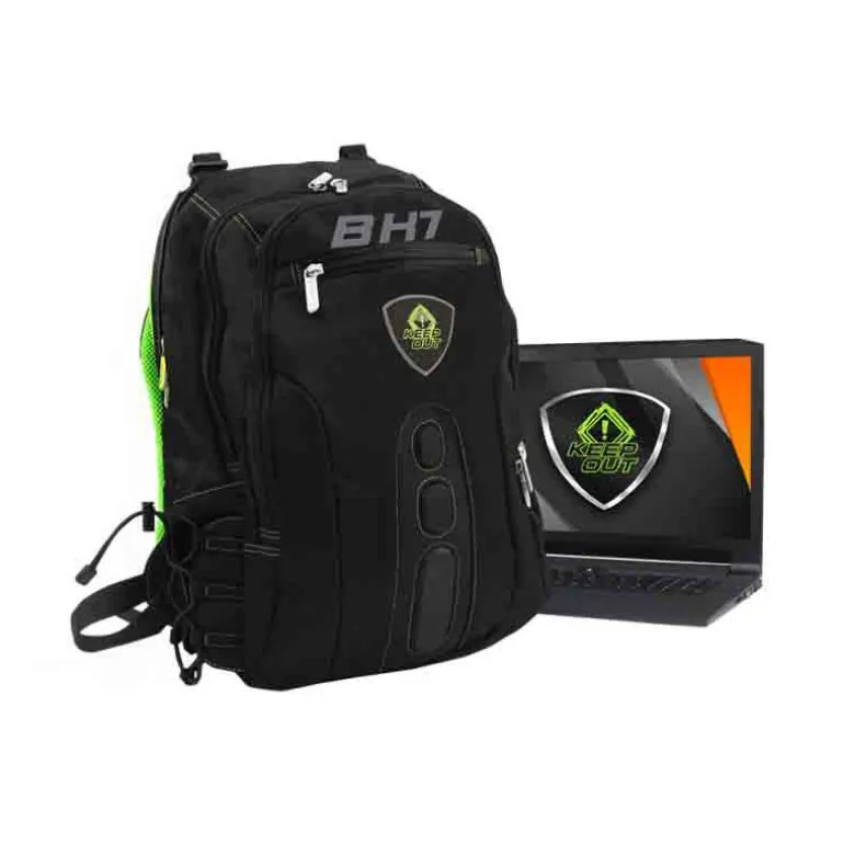 Keep Out BK7G 15.6" Gaming Negro/Verde - Mochila
