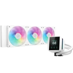Kit Refrigeración Líquida DeepCool Mystique 360 ARGB 360mm LCD Blanco