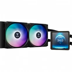 Kit Refrigeración Líquida Gamdias Aura GL240 LCD ARGB Negro