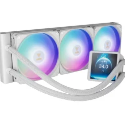 Kit Refrigeración Líquida Gamdias Aura GL360 LCD ARGB Blanco