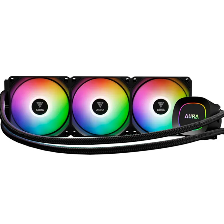 Kit Refrigeración Líquida Gamdias Aura GL360 Lite ARGB 360 Negro