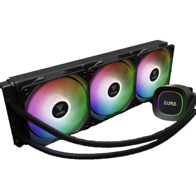 Kit Refrigeración Líquida Gamdias Aura GL360 Lite ARGB 360 Negro