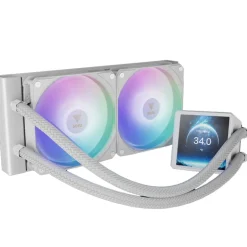 Kit Refrigeración Líquida Gamdias Aura GL240 LCD ARGB Blanco