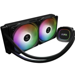 Kit Refrigeración Líquida Gamdias Aura GL240 Lite ARGB 240 Negro