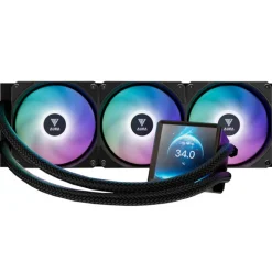 Kit Refrigeración Líquida Gamdias Aura GL360 LCD ARGB Negro