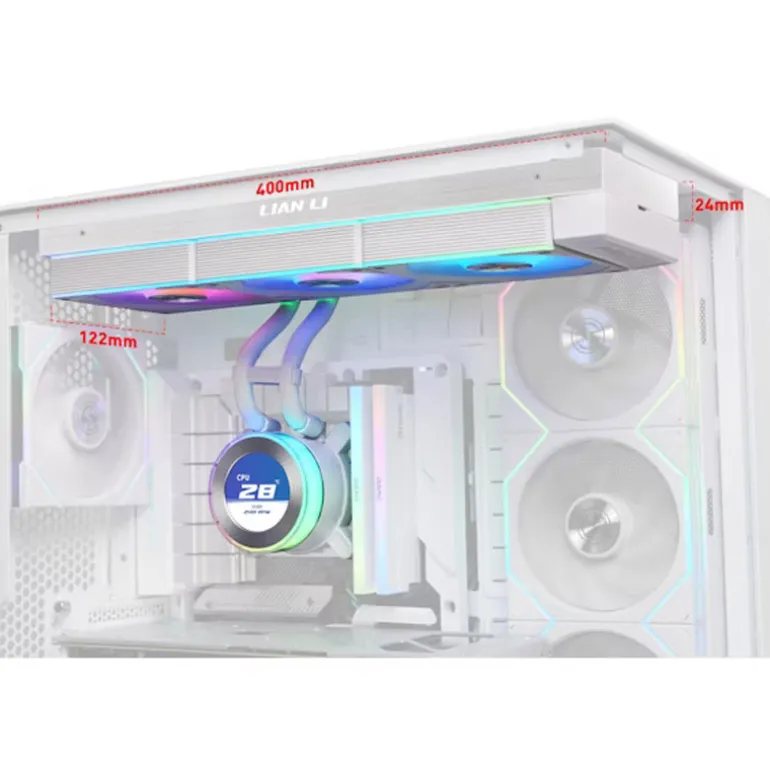 Kit Refrigeración Líquida Lian Li Hydroshift II LCD 360R Blanco