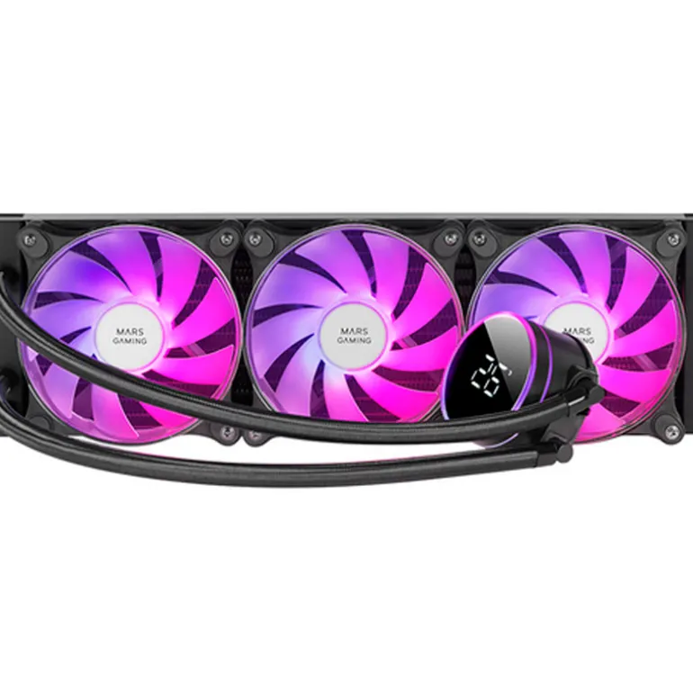 Kit Refrigeración Líquida Mars Gaming ML-LCD360 ARGB LCD Negro