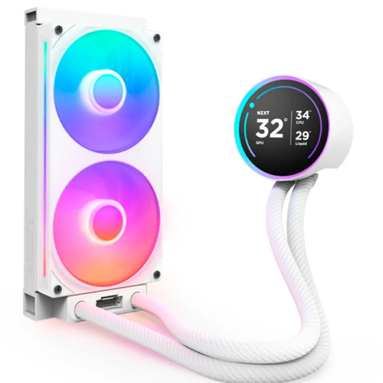 Kit Refrigeración Líquida NZXT Kraken Elite 240 RGB (2025) LCD Display Blanco
