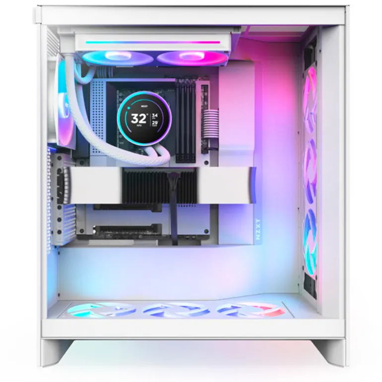 Kit Refrigeración Líquida NZXT Kraken Elite 240 RGB (2025) LCD Display Blanco