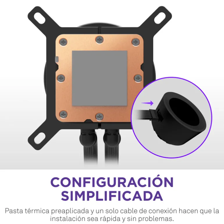 Kit Refrigeración Líquida NZXT Kraken Plus RGB 240 LCD Blanco