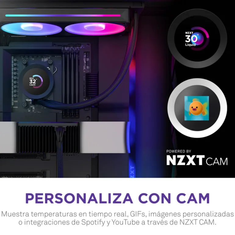 Kit Refrigeración Líquida NZXT Kraken Plus RGB 240 LCD Blanco