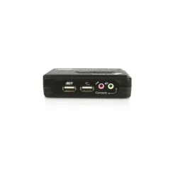 KVM USB Startech 2 Puertos en Color Negro con Audio y Cables