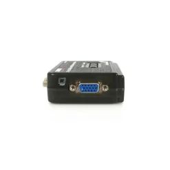 KVM USB Startech 2 Puertos en Color Negro con Audio y Cables