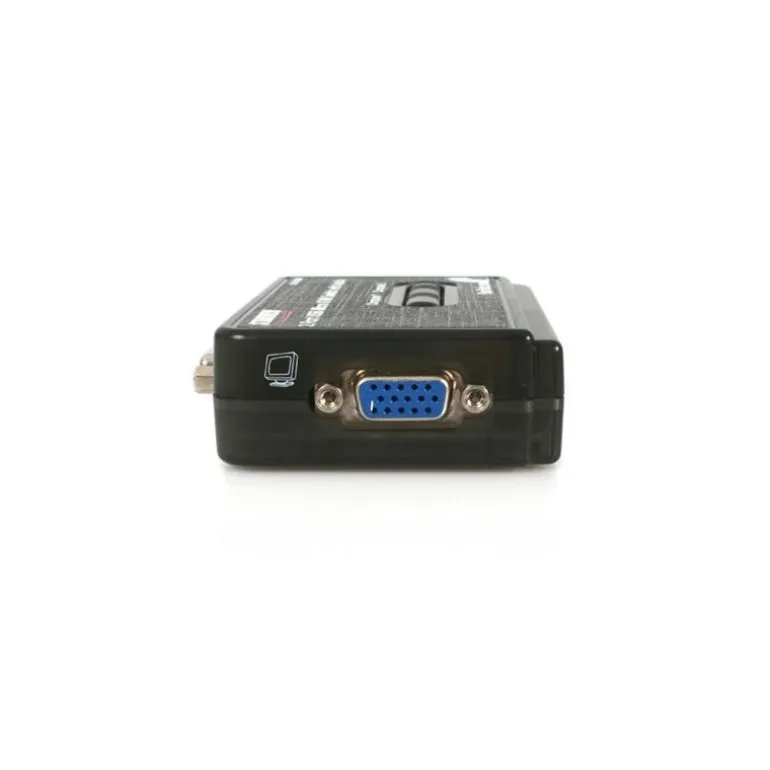 KVM USB Startech 2 Puertos en Color Negro con Audio y Cables