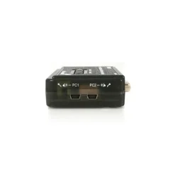 KVM USB Startech 2 Puertos en Color Negro con Audio y Cables