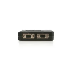 KVM USB Startech 2 Puertos en Color Negro con Audio y Cables