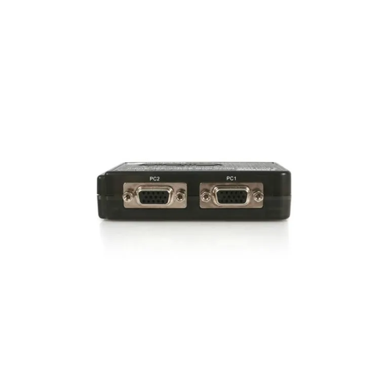 KVM USB Startech 2 Puertos en Color Negro con Audio y Cables