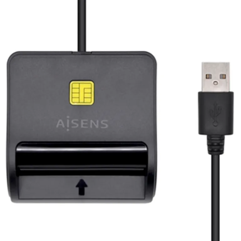 Lector de Tarjetas Aisens ASCR-SN01-BK Inteligente DNI USB 2.0 Negro