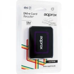Lector de Tarjetas Approx! APPCRDNIB DNI Negro