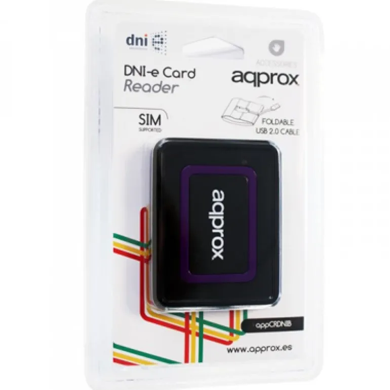 Lector de Tarjetas Approx! APPCRDNIB DNI Negro