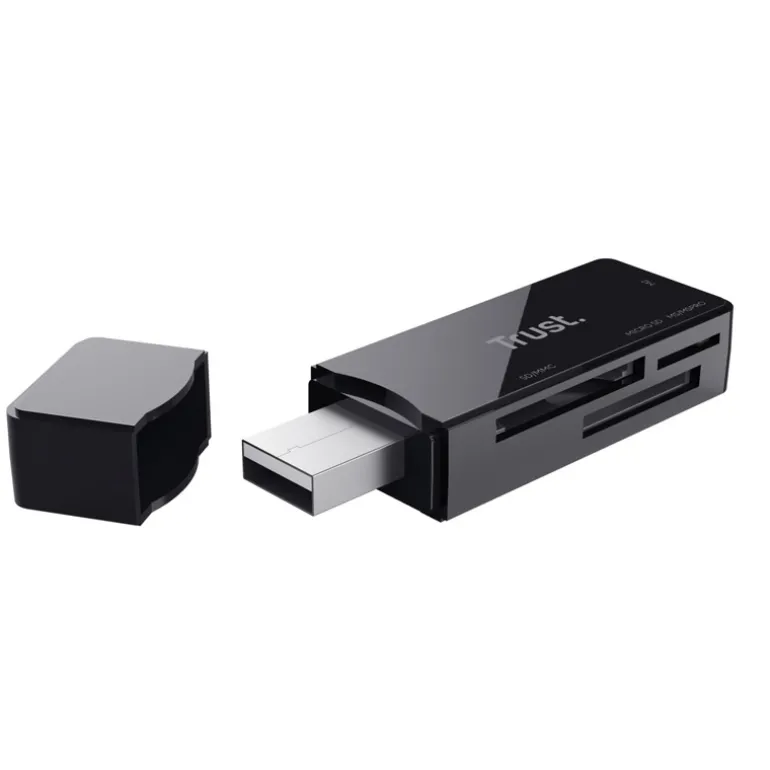 Lector de Tarjetas Trust Nanga Externo USB 3.2 Negro