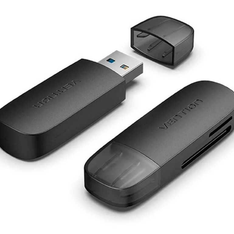 Lector de Tarjetas Vention CLGB0 Externo SD/MicroSD USB 3.0